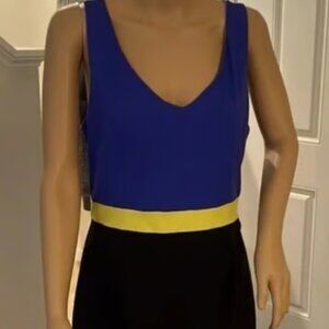 Cynthia Rowley color block bodycon racer back Dress